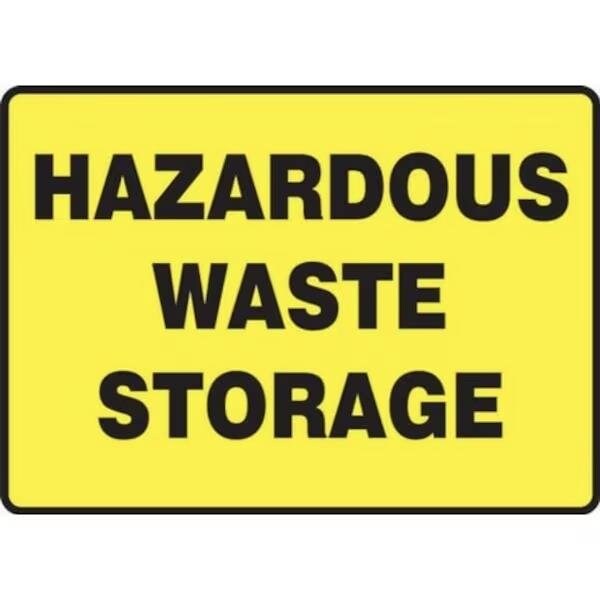 Accuform SAFETY SIGN HAZARDOUS WASTE STORAGE MCHL568XP MCHL568XP - main